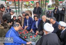 مراسم تجدید میثاق ، گلباران و عطر افشانی در مزار شهدای گمنام دانشگاه های شاهرود 